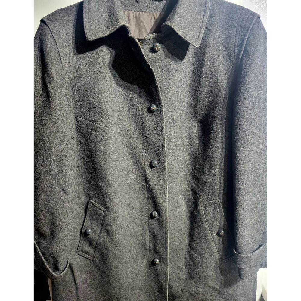 Men's Lodenfrey Peacoat Lined Gray Wool Size M. Chest: 40" & Length: 38" EUC - Picture 1 of 9